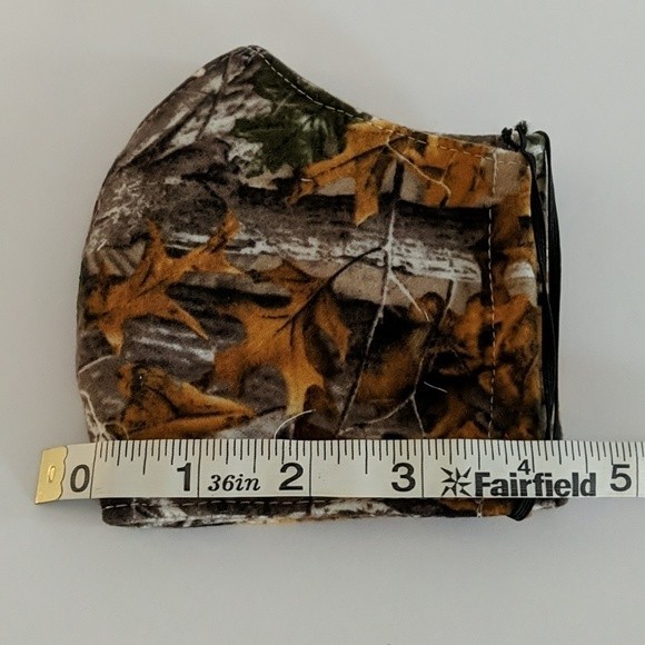 Reusable Face Masks (2) & Silicone Bracket - Outdoors Camo Hunting - Picture 2 of 6